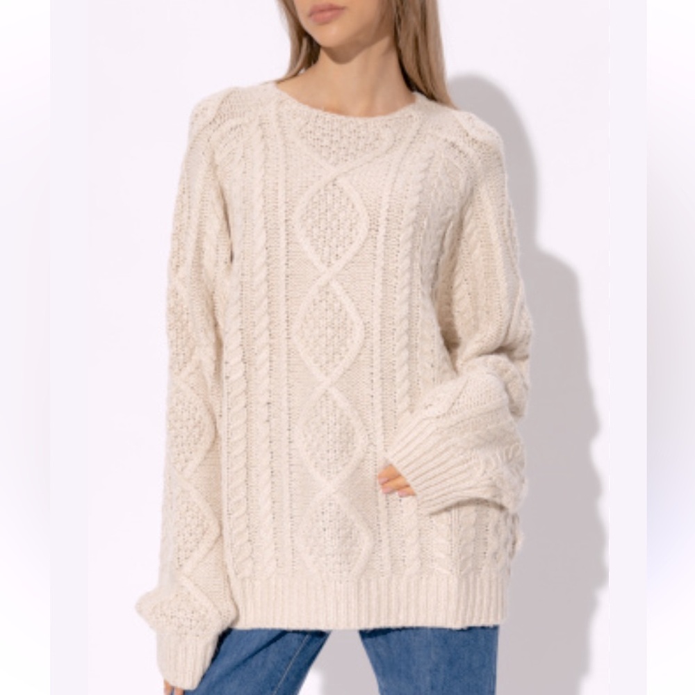 EMS 💯 Wool Crew Neck Line Pull On Sweater Size L